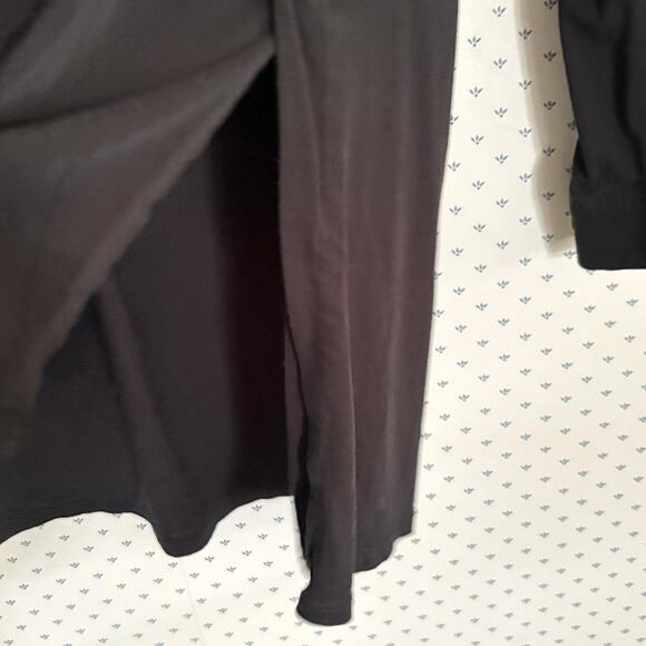 Eileen Fisher Button Down Tunic XS Black Shirt Top Capsule Minimalist Lagenlook - Picture 4 of 6